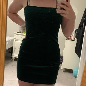 Emerald Velvet Dress